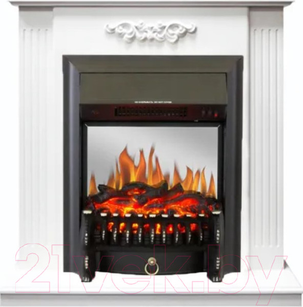 Изображение товара Каминокомплект Смолком Lumsden + Fobos-s Lux BL LT (бьянко белый)