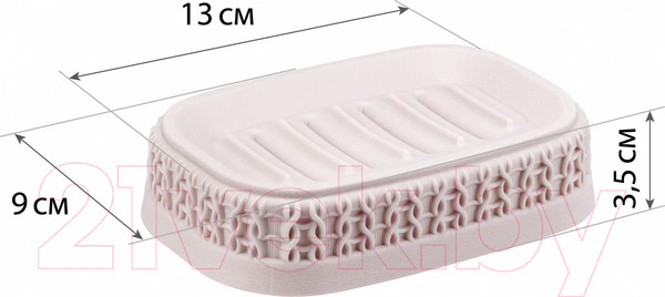 Изображение товара Мыльница Idea Вязание М2238 (чайная роза)