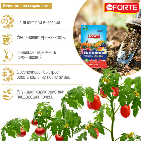 Изображение товара Удобрение Bona Forte Forte с микроэлементами Универсальное лето-осень BF23010151 (2.5кг)