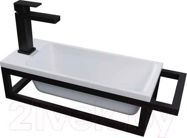 Изображение товара Консоль для ванной Grossman Метрис 105002 (правый, черный)