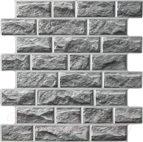 Изображение товара Панель ПВХ Grace Самоклеящаяся Камень Мергель серый (468x473мм)