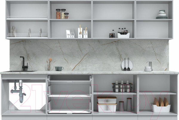 Изображение товара Кухонный гарнитур Интерлиния Берес 3.1Б (дуб английский/бискайская сосна)