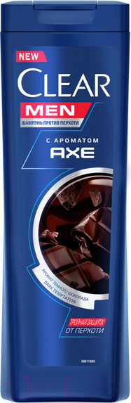 Изображение товара Шампунь для волос Клиар С ароматом Axe Dark Temptation (380мл)
