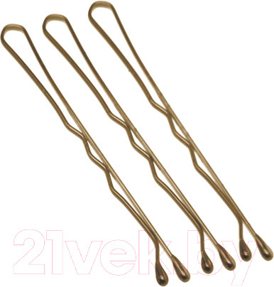 Изображение товара Набор заколок-невидимок для волос Dewal SLN50V-3/60 (60шт, коричневый)