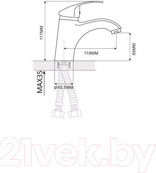 Изображение товара Смеситель Ekko E10001