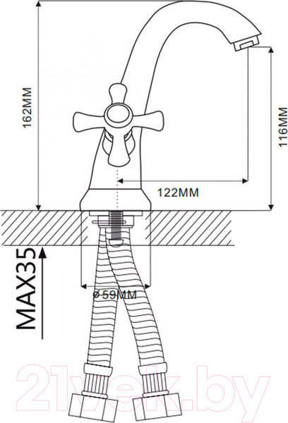 Изображение товара Смеситель Ekko E10332