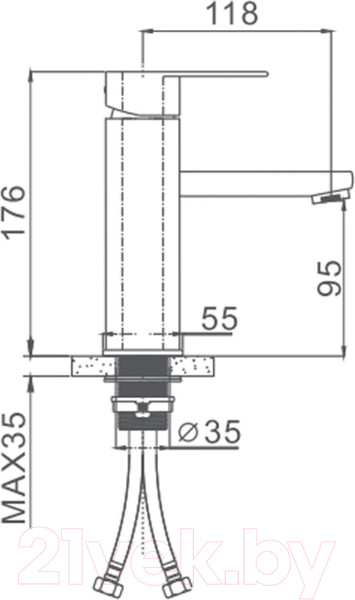 Изображение товара Смеситель Ekko E1081-22 (серый)