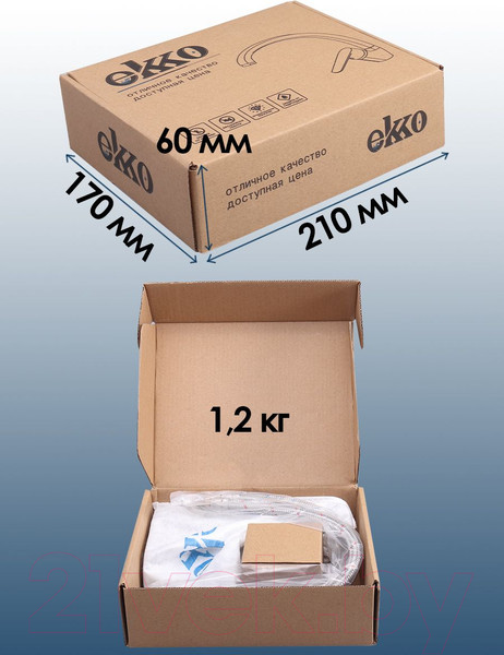 Изображение товара Смеситель Ekko E1082-22 (серый)