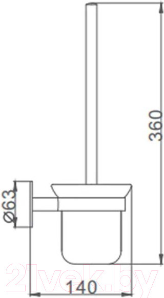 Изображение товара Ершик для унитаза Ekko E3710 (бронза)