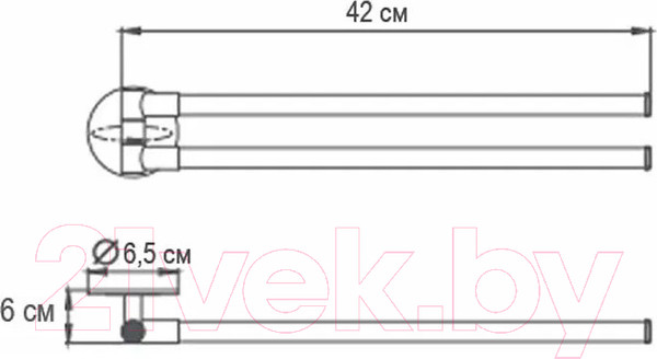 Изображение товара Держатель для полотенца Ekko E3701-2 (бронза)