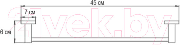 Изображение товара Держатель для полотенца Ekko E3801 (хром/белый)