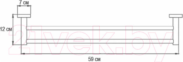 Изображение товара Держатель для полотенца Ekko E3809 (хром/белый)