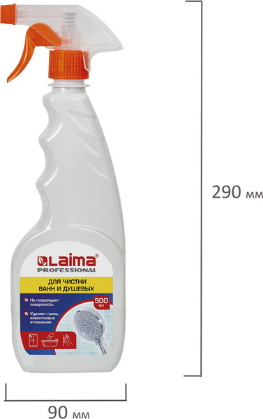 Изображение товара Чистящее средство для ванной комнаты Laima Professional Распылитель (500мл)