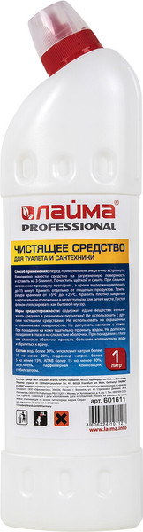Изображение товара Чистящее средство для унитаза Laima Professional Гель с отбеливающим эффектом (1л)
