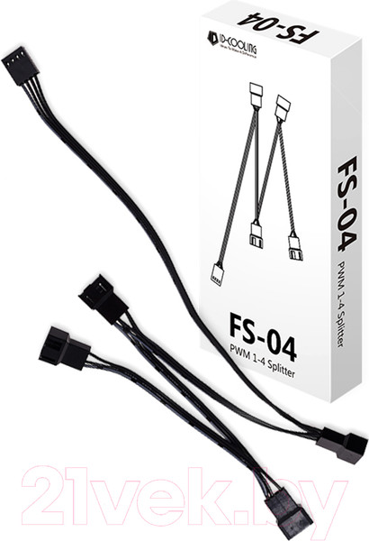 Изображение товара Контроллер вентиляторов ID-Cooling FS04 (1 to 4x4PIN PWM)