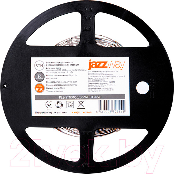 Изображение товара Светодиодная лента JAZZway PLS 5050/60-12V 14.4Вт/м IP20 / 1000989 (5м)