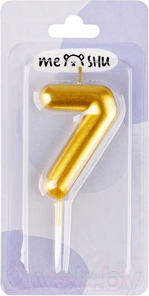 Изображение товара Свеча для торта Meshu Цифра 7 / MS_59334 (золото)