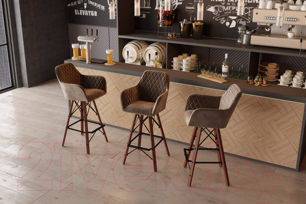 Изображение товара Каркас стула Sheffilton SHT-S80 / 951332 (темный орех/черный)