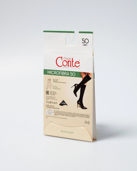 Изображение товара Гольфы Conte Microfibra 50 New конверт (р.36-39, nero)