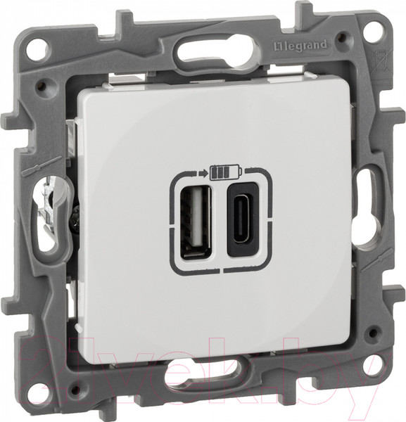Изображение товара Розетка Legrand Etika 672236 (белый)
