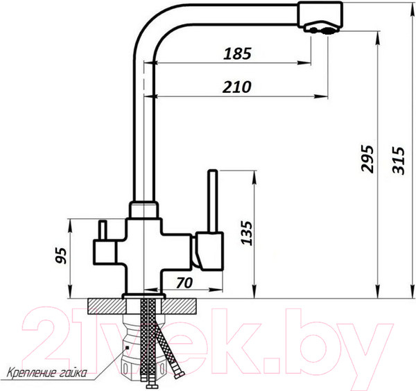 Изображение товара Смеситель Wisent W4355-3-22