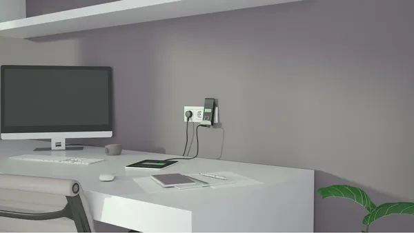 Изображение товара Зарядное устройство беспроводное Legrand Etika USB Type-A / 672337 (слоновая кость)
