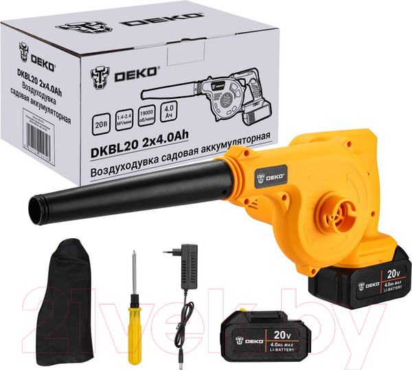 Изображение товара Воздуходувка аккумуляторная Deko DKBL20 SET / 063-4313