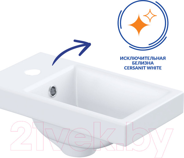 Изображение товара Тумба с умывальником Cersanit Lara + Como 40 / 64228 (со смесителем)