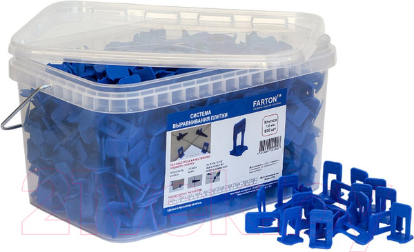 Изображение товара Клипсы для выравнивания плитки Farton 1мм (800шт)