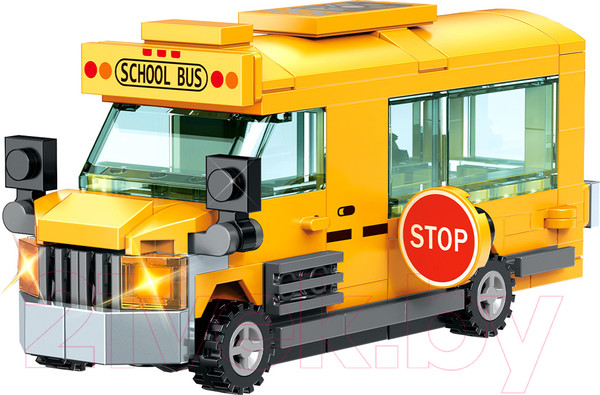 Изображение товара Конструктор Wise Block Школьный автобус / 40454