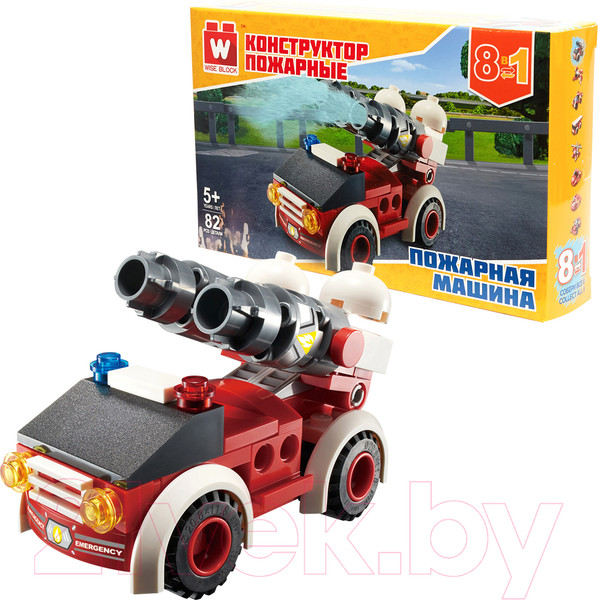 Изображение товара Конструктор Wise Block Пожарная машина 8 в 1 / 40422