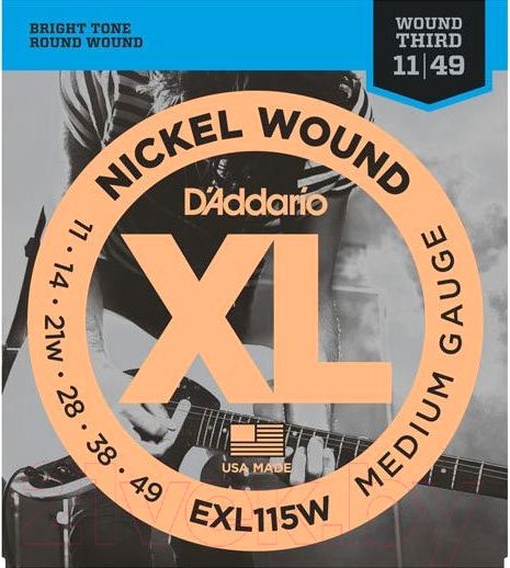 Изображение товара Струны для электрогитары D'Addario EXL115W