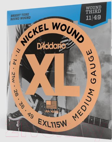 Изображение товара Струны для электрогитары D'Addario EXL115W