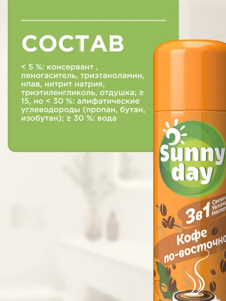Изображение товара Освежитель воздуха Sunny Day Бодрящий кофе (300мл)