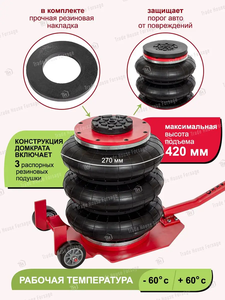 Изображение товара Подкатной домкрат RockForce RF-YHQD-3WT-270A New (51124)