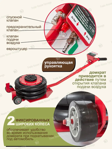 Изображение товара Подкатной домкрат RockForce RF-YHQD-3WT-270B New-3.5 (51126)
