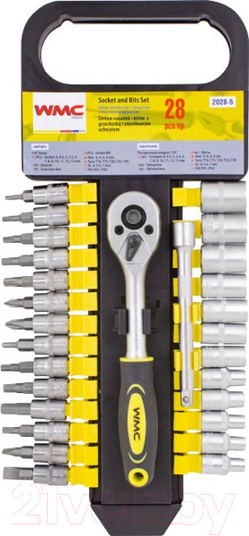 Изображение товара Набор головок, бит WMC Tools WMC-2028-5