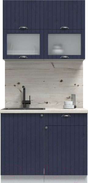 Изображение товара Кухонный гарнитур Интерлиния Берес 1.0Б (дуб королевский/бискайская сосна)