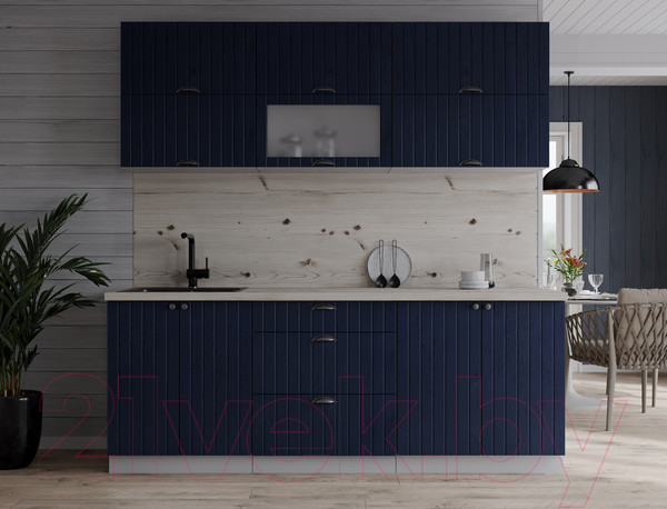 Изображение товара Кухонный гарнитур Интерлиния Берес 1.9Б (дуб королевский/бискайская сосна)