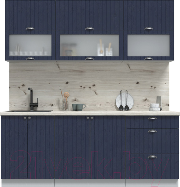 Изображение товара Кухонный гарнитур Интерлиния Берес 2.0Б (дуб королевский/бискайская сосна)