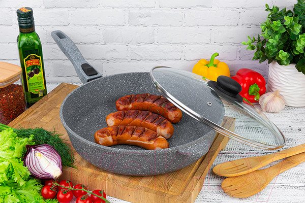 Изображение товара Сковорода Elan Gallery Гармония вкуса / 120595 (серый мрамор)