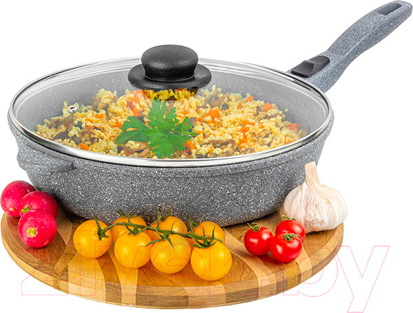Изображение товара Сковорода Elan Gallery Гармония вкуса / 120595 (серый мрамор)