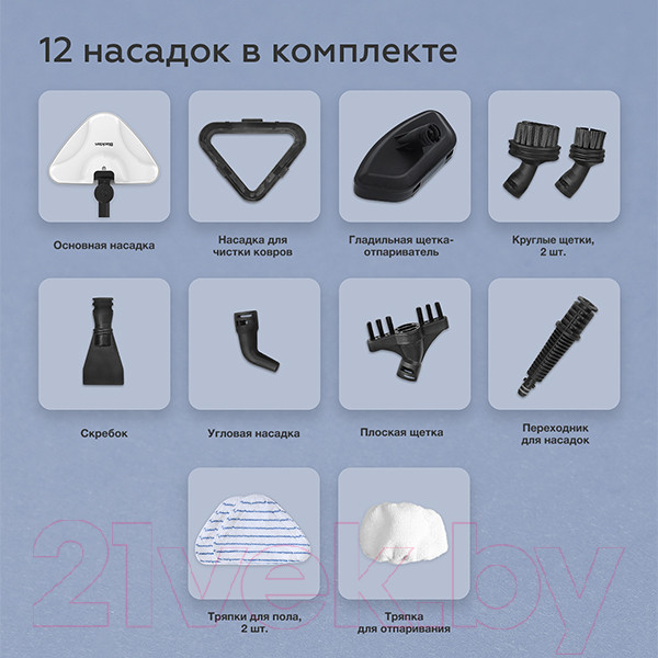 Изображение товара Пароочиститель Blackton Bt SM1112 (синий/белый)