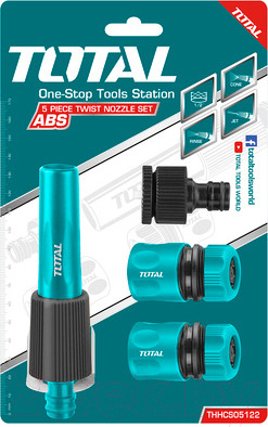 Изображение товара Набор соединителей для шланга TOTAL THHCS05122 (5шт)
