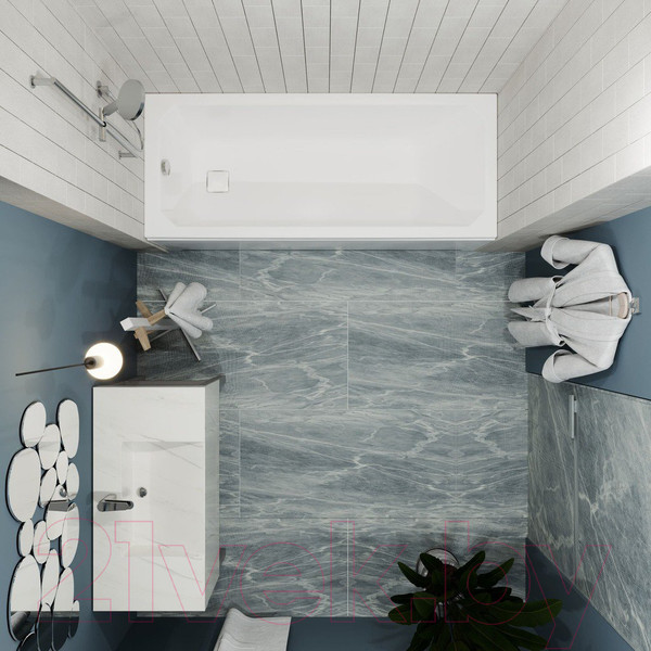Изображение товара Ванна акриловая Triton Прага 170x70 Базовая Flat (с гидромассажем)