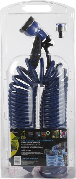 Изображение товара Шланг поливочный Green Apple GWSM6-033 / Б0003089 (+ пистолет-распылитель)