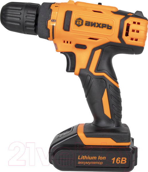 Изображение товара Аккумуляторная дрель-шуруповерт Вихрь ДА-16Л-2К (72/14/32)