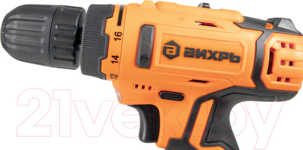 Изображение товара Аккумуляторная дрель-шуруповерт Вихрь ДА-16Л-2К (72/14/32)