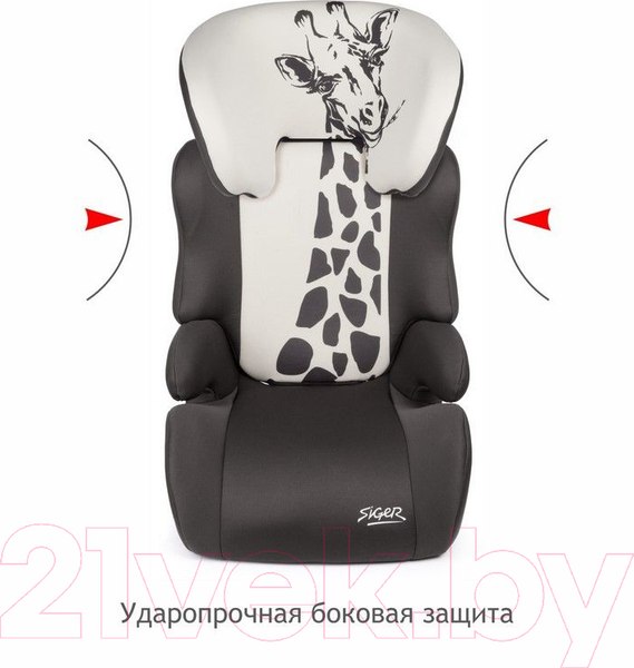 Изображение товара Автокресло Siger Смарт Animals Жираф (серый/бежевый)
