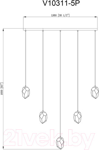 Изображение товара Люстра Moderli Catris / V10311-5P